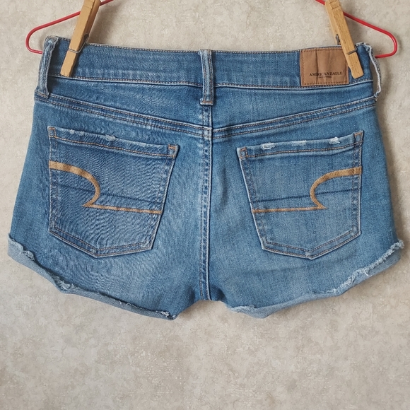 American Eagle Outfitters Pants - American Eagle Distressed Denim Shortie Shorts, Size 0